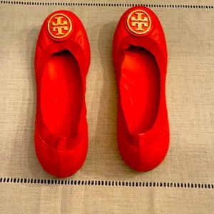 Tory ballet flats orange